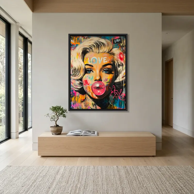 Tableau Marilyn Monroe love – Cadre Flottant