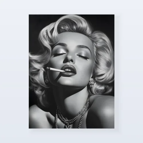 Tableau Marilyn Monroe smoke glamour