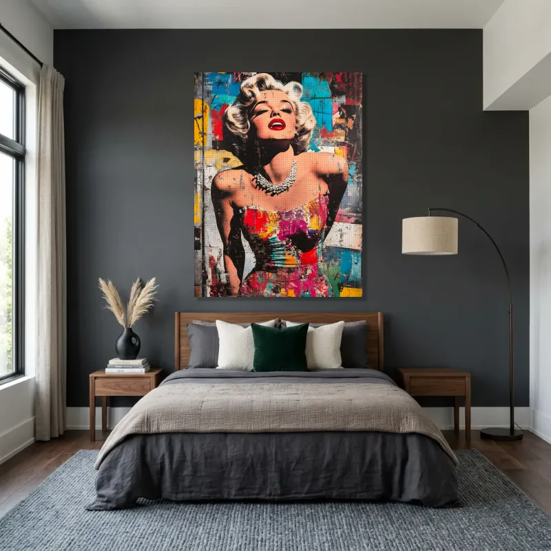 Tableau Marilyn Monroe vivid colors – Toile sur châssis