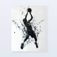 Tableau NBA dunk noir blanc Tableau NBA dunk noir blanc