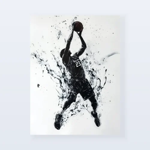Tableau NBA dunk noir blanc Tableau NBA dunk noir blanc