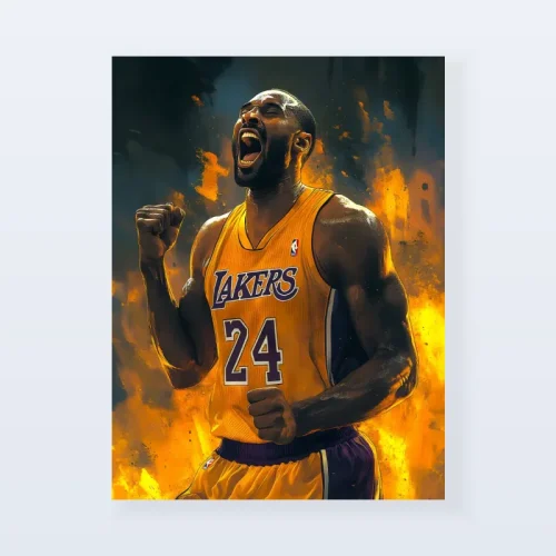 Tableau NBA Kobe Bryant flamme Tableau NBA Kobe Bryant flamme
