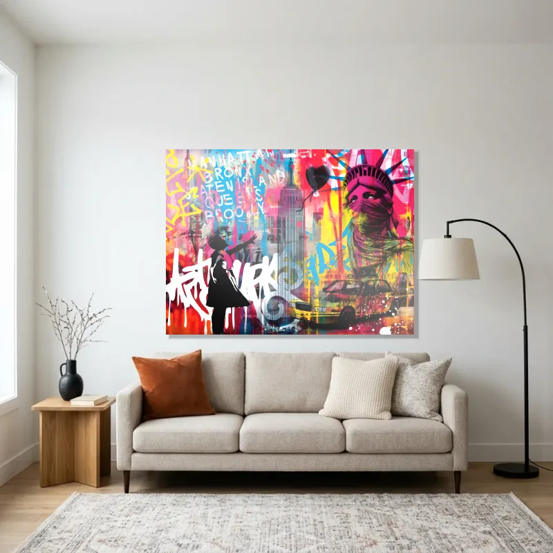 Tableau New York cœur ville – Aluminium Brillant