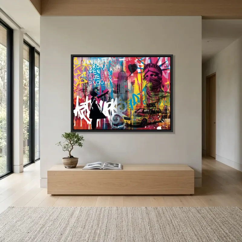 Tableau New York cœur ville – Cadre Flottant
