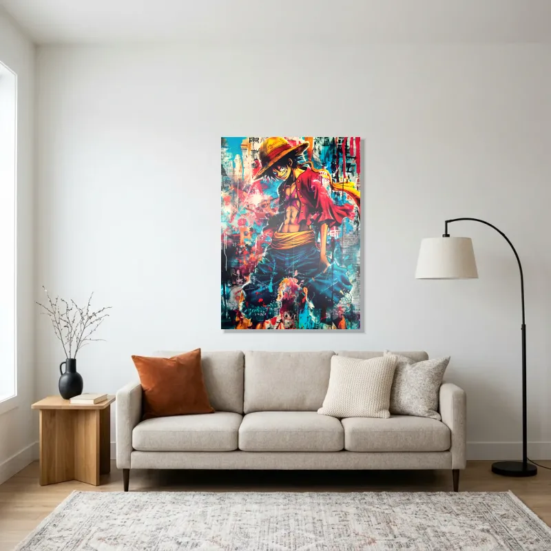 Tableau One Piece Luffy art – Aluminium Brillant