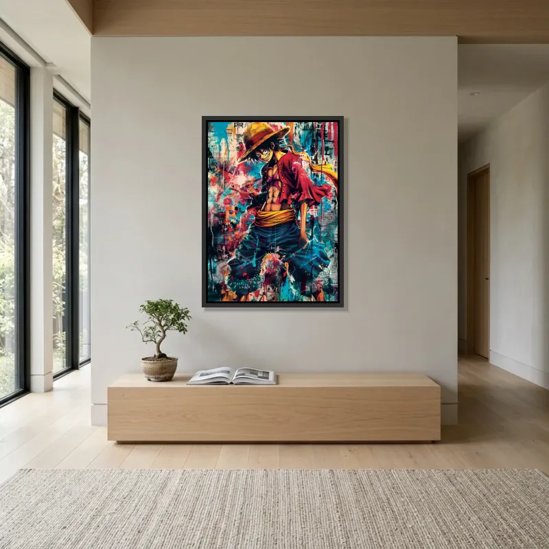 Tableau One Piece Luffy art – Cadre Flottant