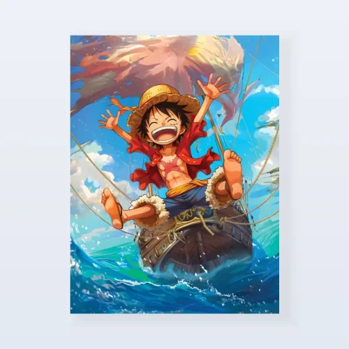 Tableau One Piece Luffy naviguant Tableau One Piece Luffy naviguant