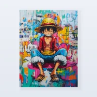 Tableau One Piece Luffy pose Tableau One Piece Luffy pose