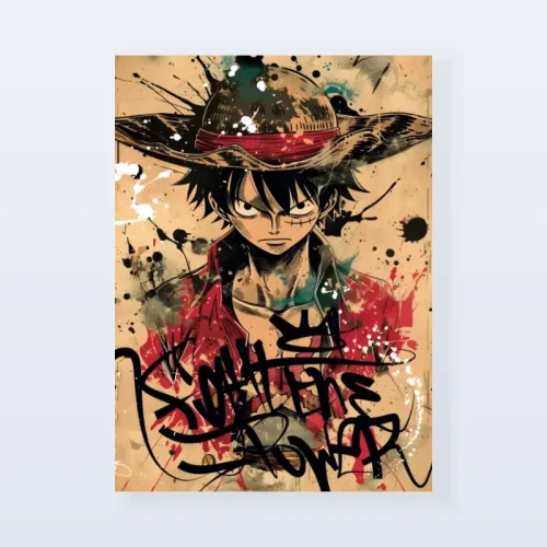 Tableau One Piece Luffy rebelle Tableau One Piece Luffy rebelle