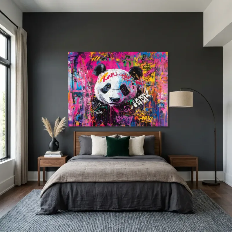 Tableau panda pop art – Toile sur châssis