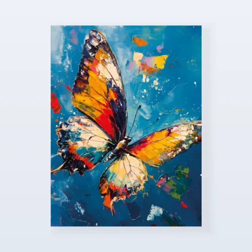 Tableau papillon multicolore artistique Tableau papillon multicolore artistique