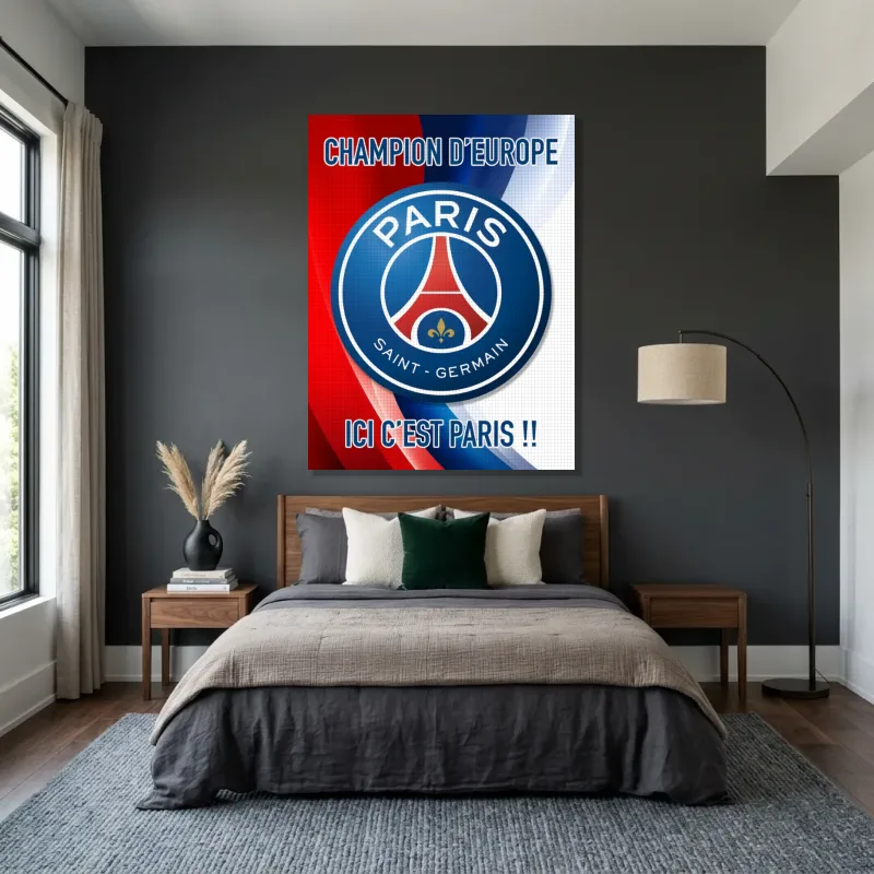 Tableau Paris PSG champion – Toile sur châssis