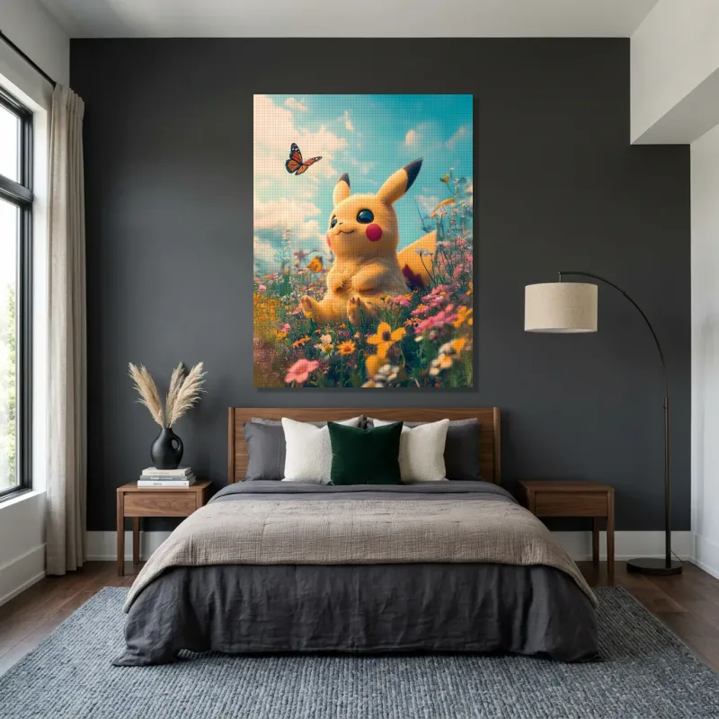Tableau Pikachu 3D – Toile sur châssis