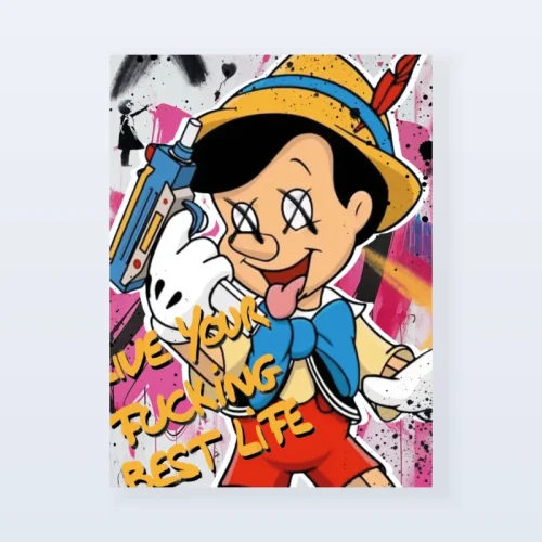 Tableau Pinocchio street art