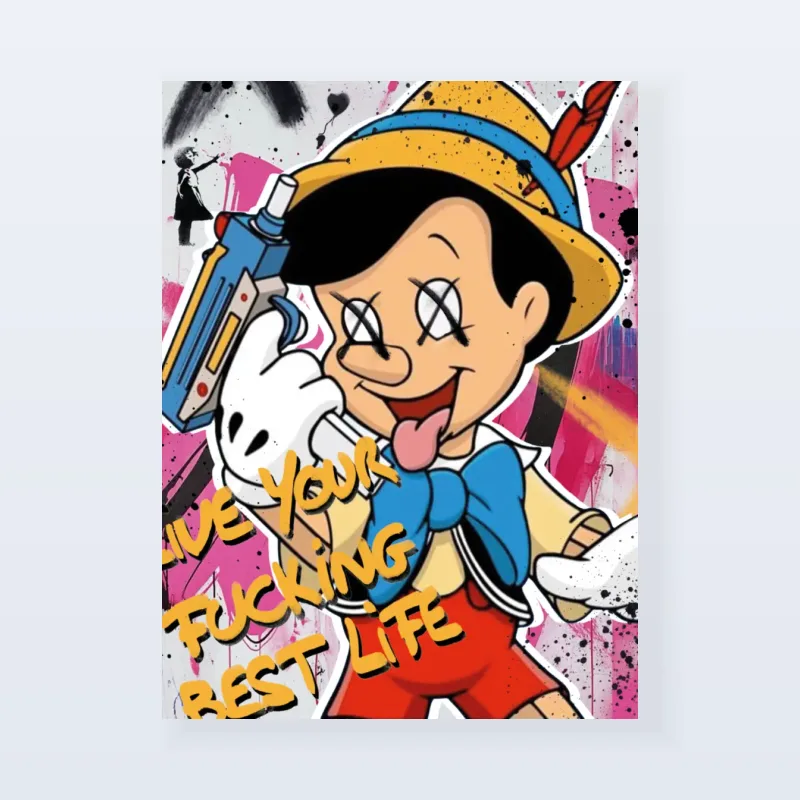 Tableau Pinocchio street art