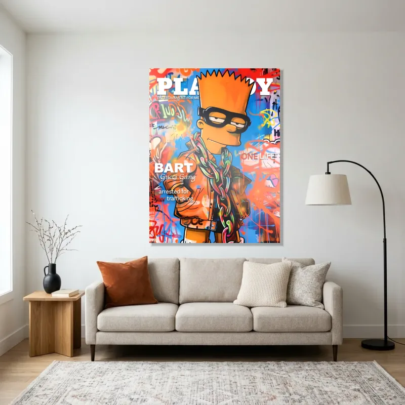 Tableau Playboy Bart – Aluminium Brillant