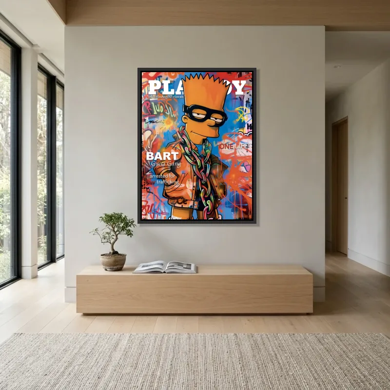 Tableau Playboy Bart – Cadre Flottant
