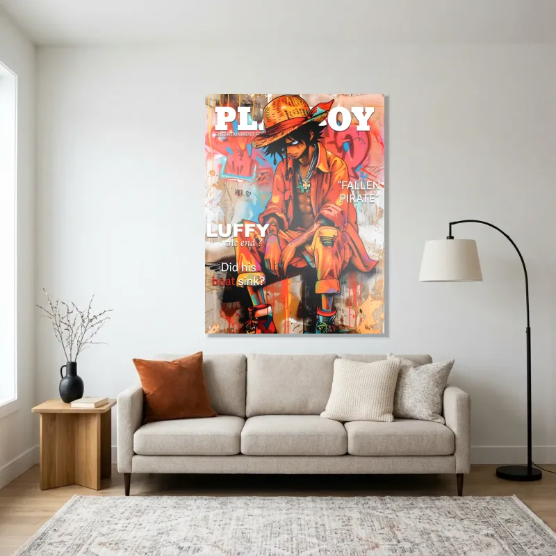 Tableau Playboy Luffy – Aluminium Brillant
