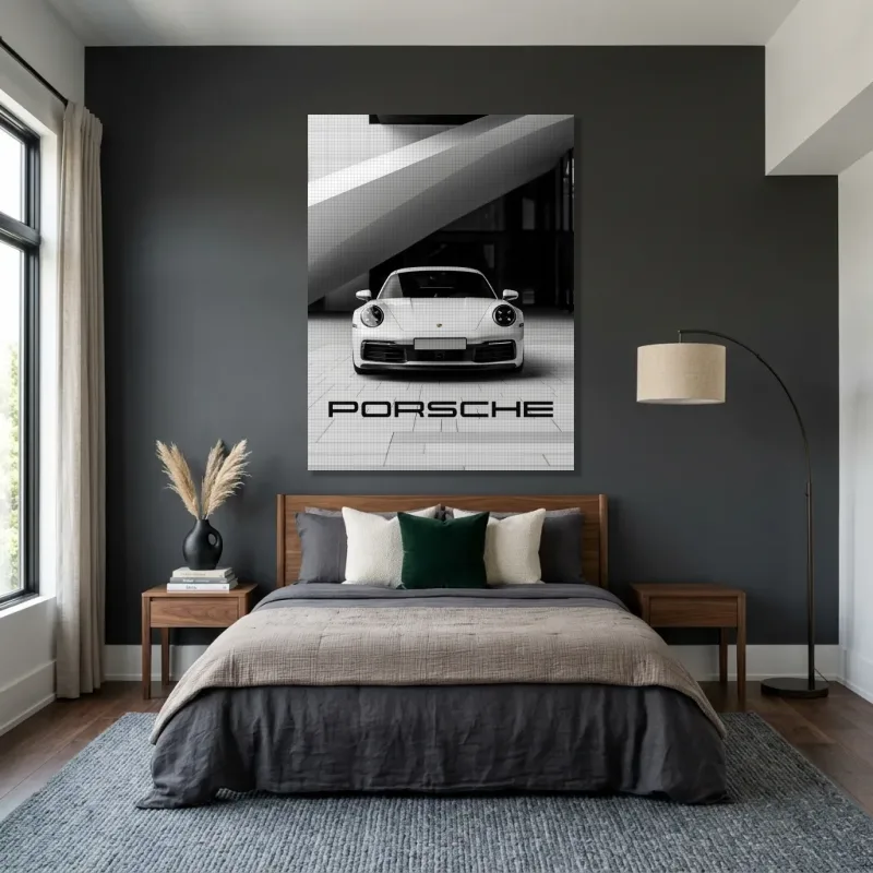 Tableau Porsche 911 Carrera blanche – Toile sur châssis