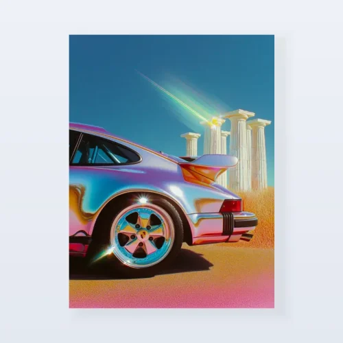 Tableau Porsche chrome temples