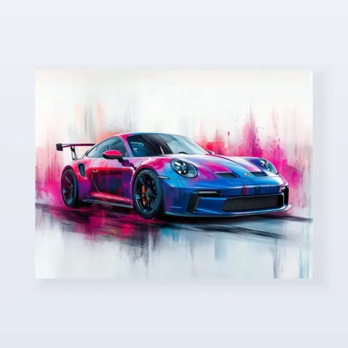 Tableau Porsche couleurs vives Tableau Porsche couleurs vives