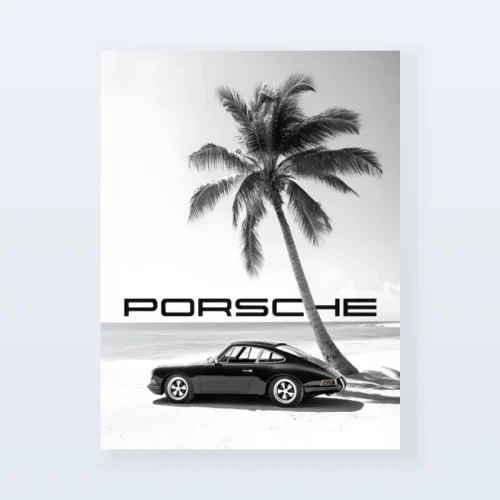 Tableau Porsche plage design Tableau Porsche plage design