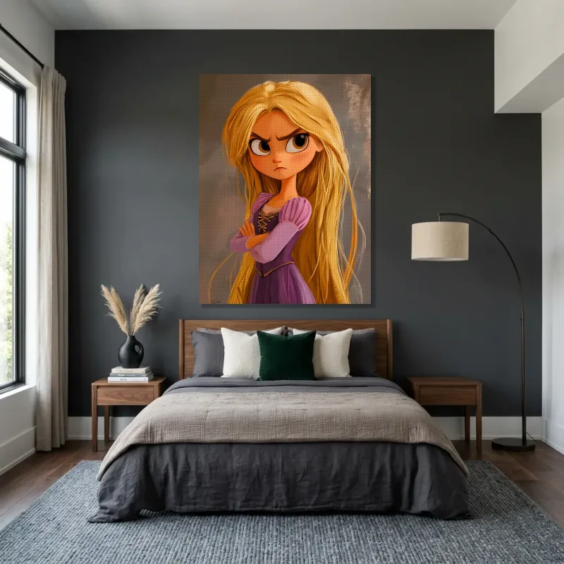 Tableau Raiponce déterminée – Toile sur châssis