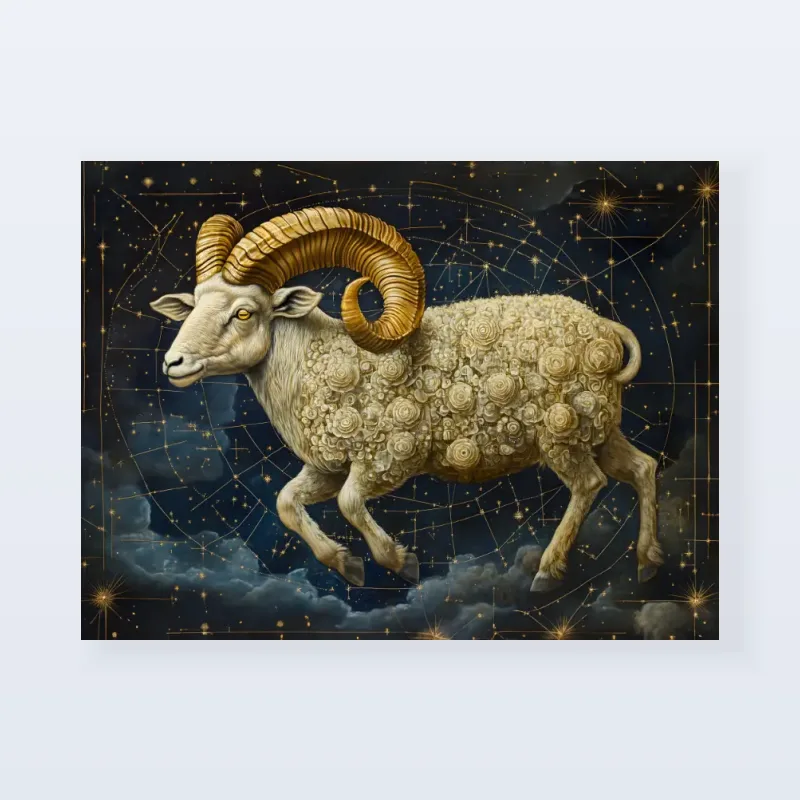 Tableau signe astrologique bélier déco