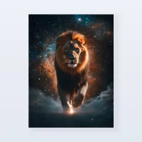 Tableau signe astrologique lion majesté Tableau signe astrologique lion majesté