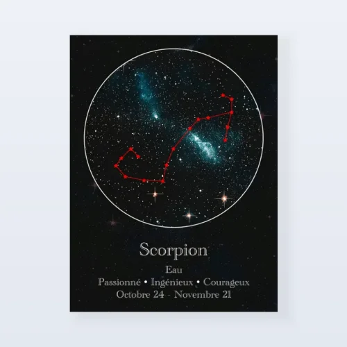 Tableau signe astrologique scorpion constellation Tableau signe astrologique scorpion constellation