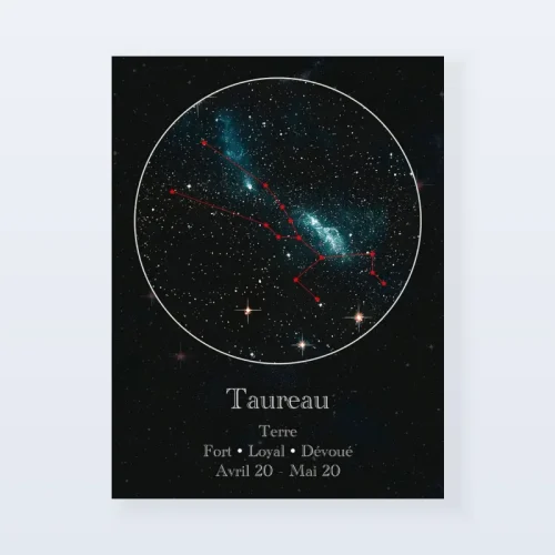 Tableau signe astrologique taureau constellation Tableau signe astrologique taureau constellation