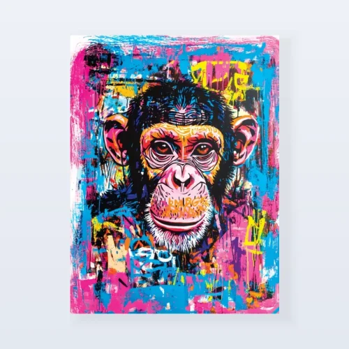 Tableau singe graffiti sauvage Tableau singe graffiti sauvage