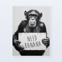 Tableau singe need banana Tableau singe need banana