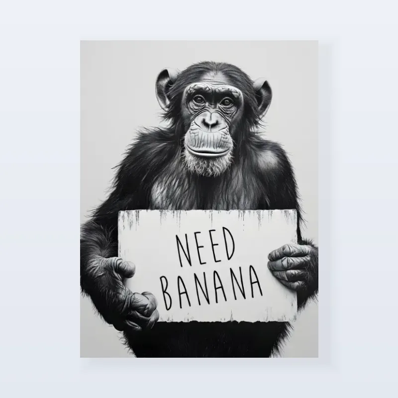 Tableau singe need banana
