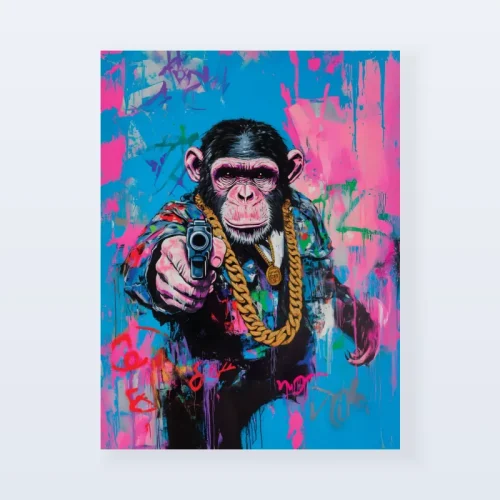 Tableau singe rebelle moderne Tableau singe rebelle moderne