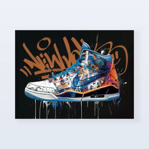 Tableau sneakers Nike graffiti Tableau sneakers Nike graffiti