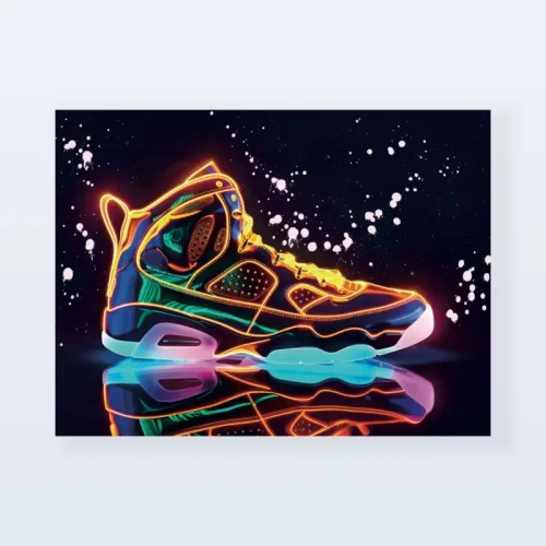 Tableau sneakers Nike néon Tableau sneakers Nike néon