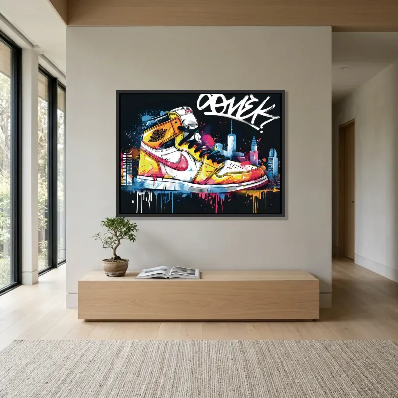 Tableau sneakers Nike New York – Cadre Flottant