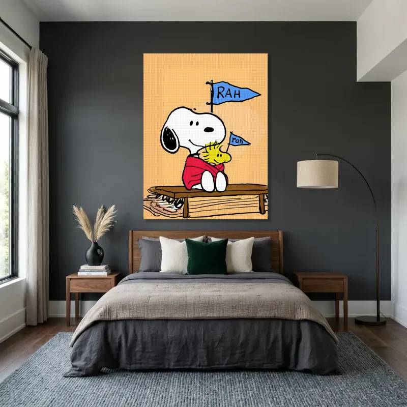 Tableau Snoopy cheerleader – Toile sur châssis