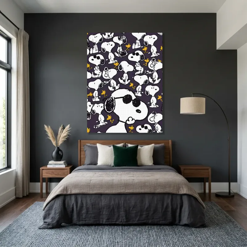 Tableau Snoopy cool pattern – Toile sur châssis