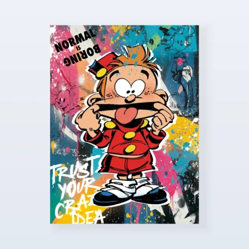 Tableau Spirou style pop art Tableau Spirou style pop art
