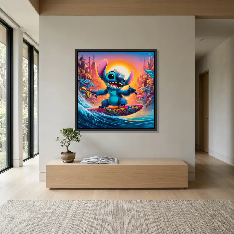 Tableau Stitch surf – Cadre Flottant