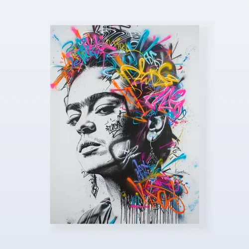 Tableau Street art Frida graff Tableau Street art Frida graff
