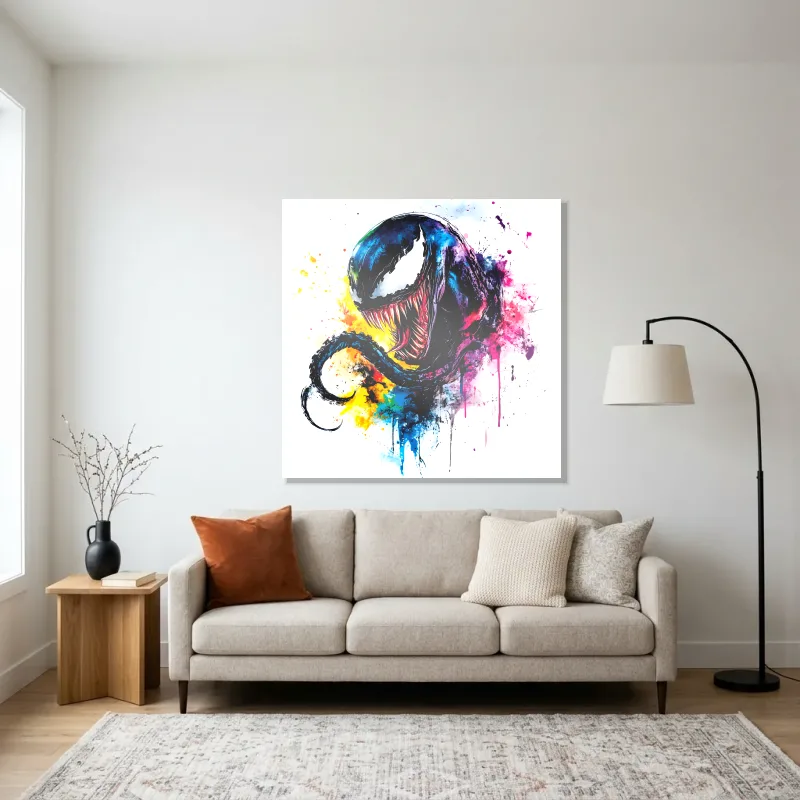 Tableau Venom coloré – Aluminium Brillant