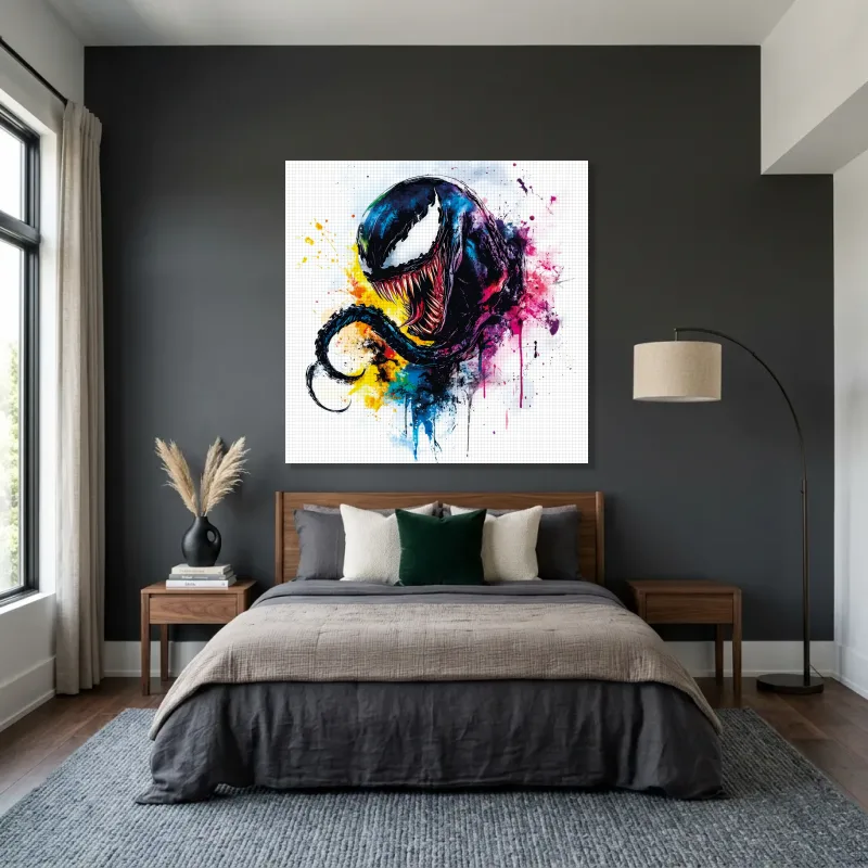 Tableau Venom coloré – Toile sur châssis