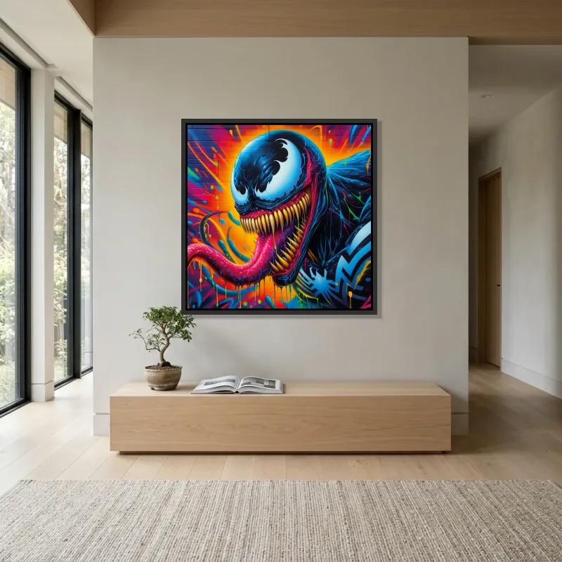 Tableau Venom explosif – Cadre Flottant