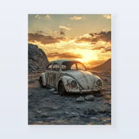 Tableau Volkswagen Coccinelle abandonnée Tableau Volkswagen Coccinelle abandonnée