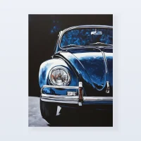Tableau Volkswagen Coccinelle bleue classique Tableau Volkswagen Coccinelle bleue classique