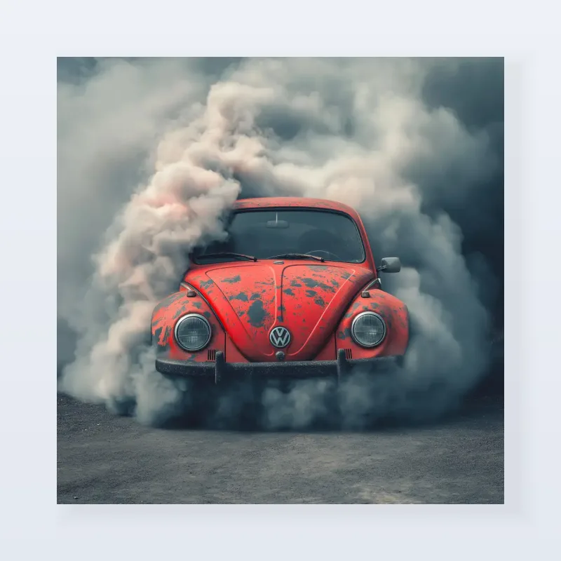 Tableau Volkswagen Coccinelle fumée