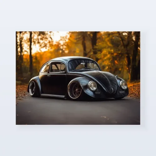 Tableau Volkswagen Coccinelle noire Tableau Volkswagen Coccinelle noire